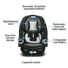 Load image into Gallery viewer, Graco 4Ever DLX 4 in 1 Car Seat, Infant to Toddler Car Seat, with 10 Years of Use, Bryant , 20x21.5x24 Inch (Pack of 1)