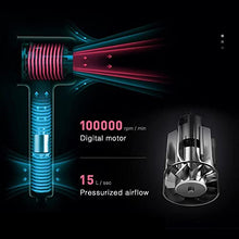 Load image into Gallery viewer, Professional Hair Dryer, Powerful Brushless Motor Blow Dryer for Fast Drying, Ionic Hair Dryer with 3 Heating/3 Speed Settings, Hot and Cold Automatic Cycle, Portable for Home & Travel