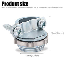 Load image into Gallery viewer, Fuzbaxy 12pcs 1/2Inch Clamp Type Cable Connectors for Metallic Conduit Protect Cables Silver-Zinc
