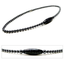 Load image into Gallery viewer, Accents Kingdom Men's 9 Eye Tibetan Dzi Bead Magnetic Hematite Necklace 20" B