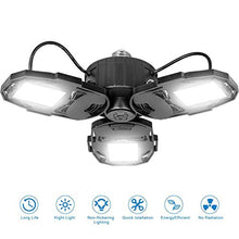 Load image into Gallery viewer, 80W LED Garage Lights, Deformable Garage Light with 3 Adjustable Wings, 8000LM, E26 LED Shop Light, Barn Light, High Bay Light, Ceiling Lighting Fixture for Warehouse (No Motion Detection)