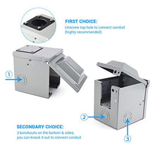 Load image into Gallery viewer, MICTUNING 50 Amp 125/250 Volt RV Power Outlet Box, Electrical NEMA 14-50R Receptacle Panel Enclosed Lockable Weatherproof Outdoor Electric Car Generator for RV Camper Travel Trailer Motorhome
