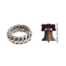 Load image into Gallery viewer, NOVICA .925 Sterling Silver Men's Braided Chain Band Ring, Sanca Kembang Python'