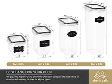 Load image into Gallery viewer, Airtight Food Storage Containers 14 Pack - Kitchen Pantry Organization and Storage, BPA-Free, Plastic Canisters with Durable Lids Ideal for Cereal, Flour & Sugar - Includes Labels, Marker & Spoon Set