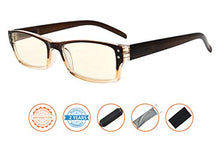 Load image into Gallery viewer, Anti Blue Rays Reduce Eyestrain and Headache Eyeglasses Computer Reading Glasses(Brown-Clear) +3.0