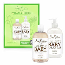 Load image into Gallery viewer, SheaMoisture Baby Gift Set Gift Sets Perfect For New Moms 100% Virgin Coconut Oil Sulfate-Free Wash & Shampoo + Lotion