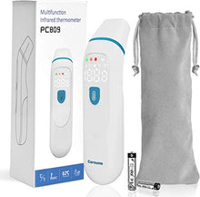 Load image into Gallery viewer, Caroune No Touch Ear and Forehead Thermometer, Medical Digital Infrared Temporal Thermometer for Fever, Instant Accurate Reading for Baby Kids and Adults