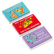 Load image into Gallery viewer, Hallmark Kids Mini Valentines Day Cards Assortment, 18 Cards with Envelopes (Tacos, Pizza, Doughnuts)