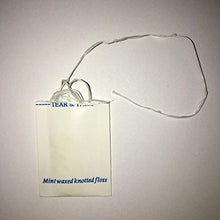 Load image into Gallery viewer, Knotty Floss Individually Wrapped Fresh Mint Waxed Nylon Floss - Patented Plaque Grabbing Technology - Vegan - 50 Count