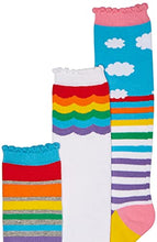 Load image into Gallery viewer, Jefferies Socks Little Girl's Colorful Rainbow Knee High Socks 3 Pair Pack Sockshosiery, Rainbow, X-Small