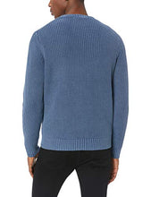 Load image into Gallery viewer, Amazon Brand - Goodthreads Men's Soft Cotton Rib Stitch Crewneck Sweater, Washed Navy, X-Large