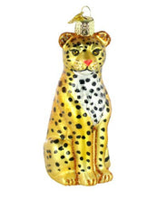 Load image into Gallery viewer, Old World Christmas Ornaments: Wildlife Animals Glass Blown Ornaments for Christmas Tree, Leopard