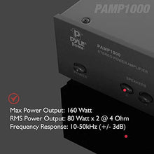 Load image into Gallery viewer, Pyle Digital Stereo Power Amplifier- Dual Channel Amp Design, Built-in Circuitry Protection, Stereo/Bridged Mode Selector, Auto System Activation & Compatible for External Devices - SereneLife PAMP1000, Black