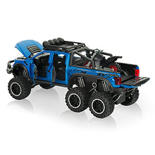 Load image into Gallery viewer, F-150 Pickup Truck Toy Refitted 6x6 Off-Road Model Truck 1/24 Scale Die-Cast Metal Toy Car (Blue)