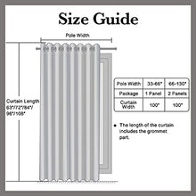 Load image into Gallery viewer, 100% Blackout Patio Door Curtain Extra Wide Curtain Panels Sliding Glass Door Curtain Linen Textured Look Grommet Blackout Curtains 84 Inch Length, 100" x 84", Beige