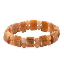 Load image into Gallery viewer, Shop LC Delivering Joy Set of 2 Beads Mix Green Agate Yellow Dyed Jade Stretch Bracelets Fashion Costume Stylish Jewelry for Women