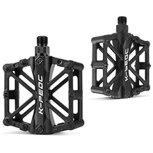Load image into Gallery viewer, GPMTER Bike Pedals 9/16 for MTB, Mountain Road Bicycle Flat Pedal, with 16 Anti-Skid Pins -Universal Lightweight Aluminum Alloy Platform Pedal for Travel Cycle-Cross Bikes etc