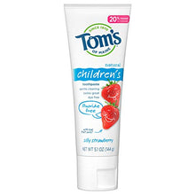 Load image into Gallery viewer, Tom's of Maine Natural Kid's Fluoride Free Toothpaste, Silly Strawberry, 5.1 oz. (back in original formula)