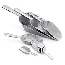 Load image into Gallery viewer, New Star Foodservice 34721 One-Piece Cast Aluminum Flat Bottom Bar Ice Flour Utility Scoop, 24-Ounce, Silver