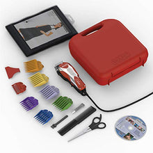 Load image into Gallery viewer, Wahl Professional Animal Deluxe U-Clip Pet, Dog, & Cat Clipper & Grooming Kit (#9484-300), Red and Chrome