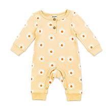 Load image into Gallery viewer, Newborn Baby Flower Romper, Infant Cotton Daisy Print Button One Piece Jumpsuit Fall Winter Outfit Clothes(Beige, 0-3M)