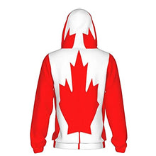 Load image into Gallery viewer, Canada Flag Print Hoodies Kids 3D Print Sweatshirts Long Sleeve Pullover Hoodies with Pocket for Teen Boys and Girls Black