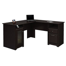 Load image into Gallery viewer, Bush Furniture Cabot L Shaped Computer Desk in Espresso Oak
