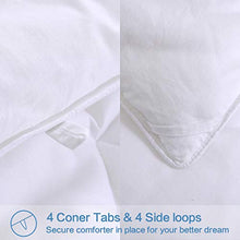 Load image into Gallery viewer, Starcast All Season Twin Size Soft Quilted Down Alternative Comforter 100% Cotton Cover Reversible Duvet Insert with Corner Tabs,Stand Alone Warm Lightweight Fluffy Hypoallergenic,64x88 inch,White