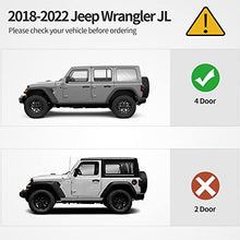 Load image into Gallery viewer, OEDRO All-Steel Build Running Boards Compatible with 2018-2022 Jeep Wrangler JL 4 Door, Bolt-on Side Steps with Leaf Shaped Design, Black Powder Coated Nerf Bar