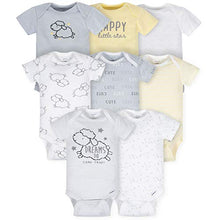 Load image into Gallery viewer, Gerber Baby 8 Pack Short-Sleeve Onesies Bodysuits Multi-Pack, Sheep, 3-6 Months