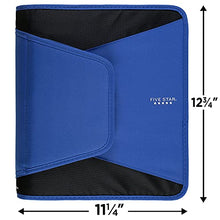 Load image into Gallery viewer, Five Star Zipper Binder, 1-1/2 Inch 3 Ring Binder, 3-Pocket Expanding File, Durable, Blue (72202)
