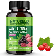 Load image into Gallery viewer, NATURELO Whole Food Vitamin Gummies for Kids - Chewable Gummy Multivitamin for Children - Non-GMO - with Vitamins & Minerals - 90 Vegan Gummies