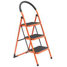 Load image into Gallery viewer, LUISLADDERS 3 Step Ladder Step Stool Fold Sturdy Steel Ladder 330lbs EN131 Portable Anti-Slip and Wide Pedal Ladder Multi-Use for Home, Garden and Office (3 Step)