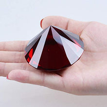 Load image into Gallery viewer, Red Crystal Glass Diamond Shaped Decoration, Big Ruby 60mm Jewel Paperweight (Please identify our brand Yarr Store)