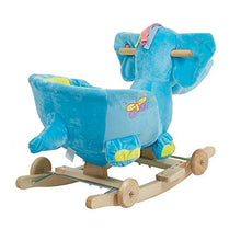 Load image into Gallery viewer, Livebest Baby Plush Rocking Horse Wooden Chair Rockers with Wheels,Seat Belt Kid Rocking Horse Chair/Outdoor Rocking Horse/Rocker/Animal Ride/Rocking Toy