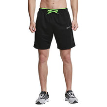 Load image into Gallery viewer, CENFOR Men's 7" Athletic Workout Shorts with Pockets Drawstring Quick Dry Breathable Active Training Shorts(Black,S)