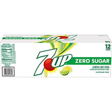 Load image into Gallery viewer, Diet 7UP Lemon Lime Soda, Zero Calories and Caffeine Free, 12 Fl Oz Cans (pack of 12)