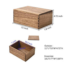 Load image into Gallery viewer, Kirigen Wood Stash Box with Lid - Decorative Boxes for Crafts, Sewing, Keepsake, Memory - Wooden DIY Storage Box Stash Jewelry - Wooden Boxes for Home Office Storage Dark Brown (SNH-DBR)