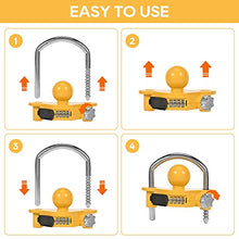 Load image into Gallery viewer, Prosecurloc Trailer Hitch Lock Combination Universal Coupler Locks Ball Hitch Lock Adjustable Anti Theft Heavy-Duty Steel Storage Towing Lock Security Fits 1-7/8", 2", 2-5/16" Couplers Patent Design