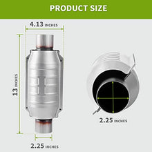Load image into Gallery viewer, AUTOSAVER88 ATCC0017 2.25" Inlet/Outlet Universal Catalytic Converter with O2 Port and Heat Shield (EPA Compliant)