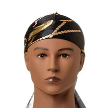 Load image into Gallery viewer, KISS RED Bow Wow Power Wave Luxe Design Durag HDUPPL01 (Black Gold)
