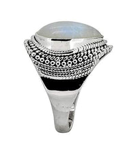 Load image into Gallery viewer, YoTreasure Rainbow Moonstone Ring 925 Sterling Silver Jewelry (11)