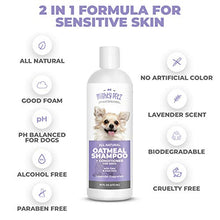 Load image into Gallery viewer, Mighty Petz 2-in-1 Oatmeal Dog Shampoo and Conditioner – Dog Shampoo Sensitive Skin for Dog's Itchy Dry Skin with Soothing Aloe Vera + Baking Soda + pH balanced. Get Smelly Dogs Coat Fresh, 16 oz