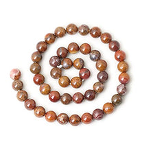 Load image into Gallery viewer, CHEAVIAN 35PCS 10mm Natural Indian Agate Gemstone Round Loose Beads for Jewelry Making DIY 1 Strand 15"