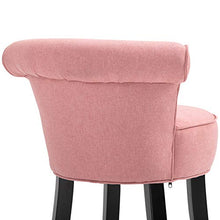Load image into Gallery viewer, HOMCOM Modern Accent Leisure Armless Linen Chair with Wooden Legs and Foot Pads, Soft Seat and Thick Backrest, Pink
