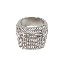 Load image into Gallery viewer, Charles Raymond Bling Bling Hip Hop Iced Out Luxury Men's Ring - 444 (Silver, 12)