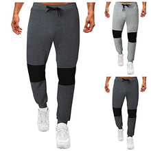 Load image into Gallery viewer, Men's Nine-Point Sweatpants Men Casual Hiking Trousers Sports Outdoor Drawstring Stretch Work Pants Trousers with Pockets Dark Gray