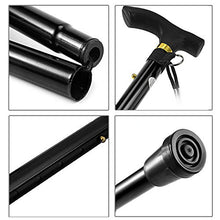 Load image into Gallery viewer, Folding Cane, Trekking Poles for Men, Women, Collapsible Walking Stick, Walking Cane with Carrying Bag, Adjustable,Lightweight, Anti Shock, Rubber Base for Hiking Camping