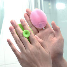Load image into Gallery viewer, Face Scrubbers Exfoliating Facial Cleansing Brush-Soft Silicone Bristle-Remove Dead Skin Toxins-Improves Lymphatic Functions Exfoliates Stimulates Blood Circulation for Sensitive/Delicate/Dry Skin