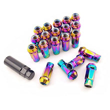 Load image into Gallery viewer, 20 PCS Universal Chrome M12x1.5 Extended Tuner Lug Nuts-Open End Cone Seat, Wheel Bolts Stud Forged Racing Lug Nuts Spline V48 Auto Acorn Rim Extend Lock Cover
